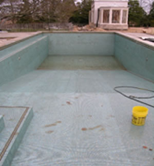 pool tile failure - discoloration