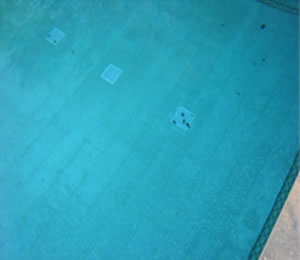 glass pool tile failure - discoloration